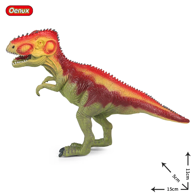 Figura de dinosaurio T-Rex verde y roja para niños