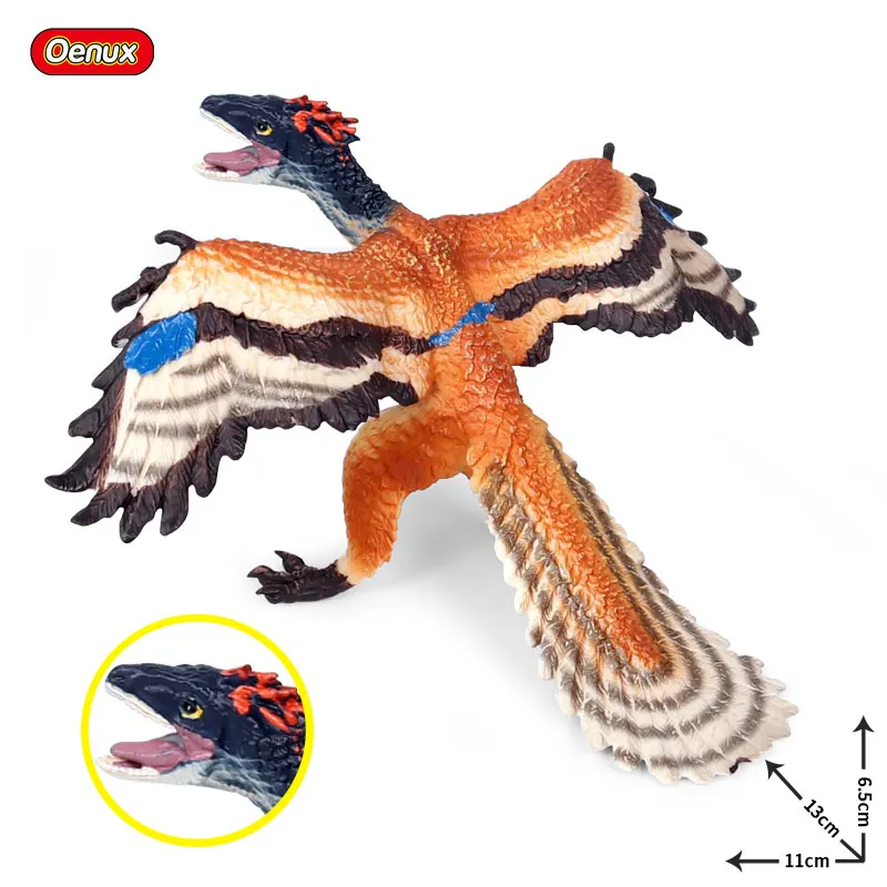 dinosaurio de juguete naranja y negro